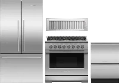 4 Piece Package Includes Refrigerator, Range, Hood And Dishwasher